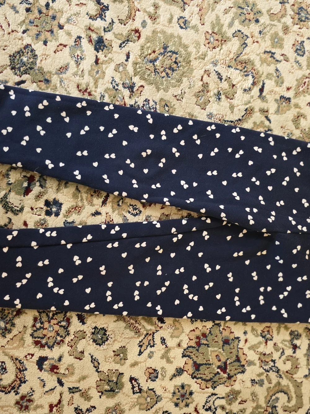 Gap Kids Navy Heart Print Leggings - Size 5
